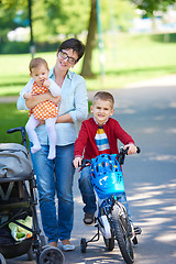 Image showing happy young family in park