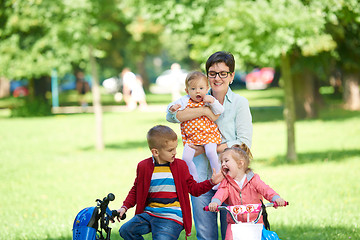 Image showing happy young family in park