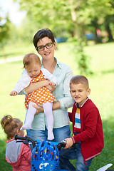 Image showing happy young family in park