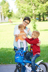 Image showing happy young family in park