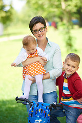 Image showing happy young family in park