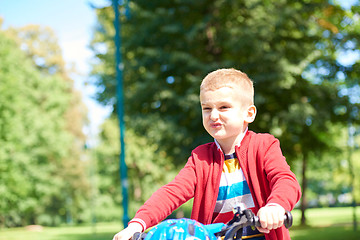 Image showing boy on the bicycle at Park