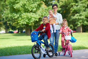 Image showing happy young family in park