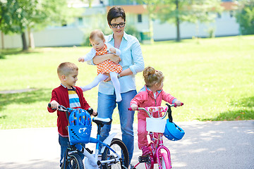 Image showing happy young family in park