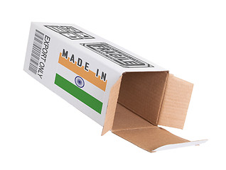 Image showing Concept of export - Product of India