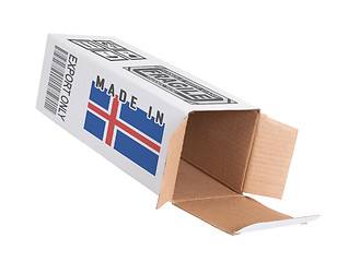 Image showing Concept of export - Product of Iceland