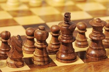 Image showing Pieces on a chess board