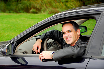 Image showing Man in car