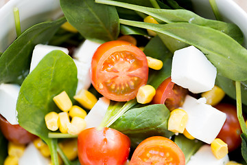 Image showing close up of vegetable salad bowl