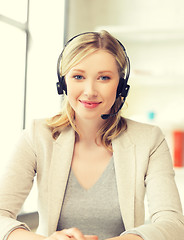 Image showing friendly female helpline operator