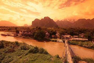 Image showing ASIA SOUTHEASTASIA LAOS VANG VIENG LUANG PRABANG