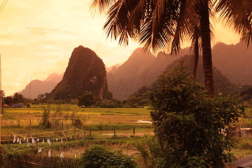 Image showing ASIA SOUTHEASTASIA LAOS VANG VIENG LUANG PRABANG