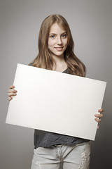 Image showing girl with board