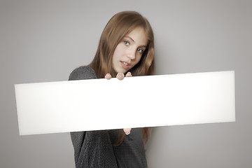 Image showing girl with board