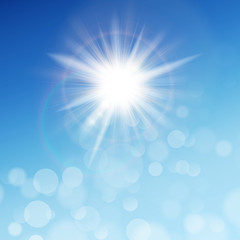 Image showing The sun in the blue sky. EPS 10