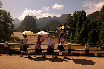 Image showing ASIA SOUTHEASTASIA LAOS VANG VIENG LUANG PRABANG