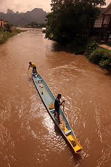 Image showing ASIA SOUTHEASTASIA LAOS VANG VIENG LUANG PRABANG