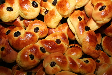 Image showing Lussekatter fresh from the oven