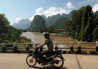 Image showing ASIA SOUTHEASTASIA LAOS VANG VIENG LUANG PRABANG