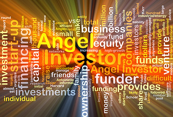 Image showing Angel investor background concept glowing
