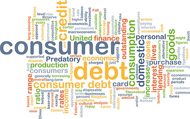 Image showing Consumer debt background concept