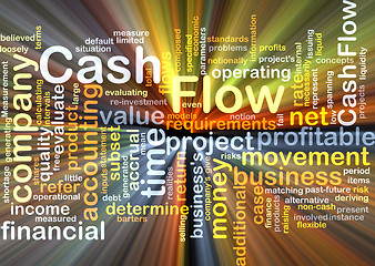 Image showing Cash flow background concept glowing