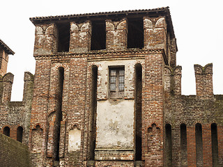 Image showing Soncino medieval castle view in Italy