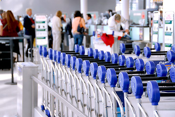 Image showing Passengers carts airport