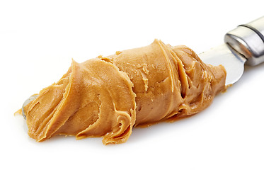 Image showing peanut butter on a knife