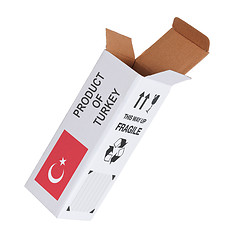 Image showing Concept of export - Product of Turkey