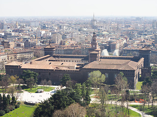 Image showing Milan aerial view