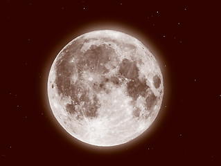 Image showing Retro look Moon and stars