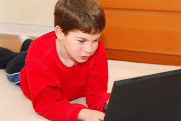 Image showing Boy computer