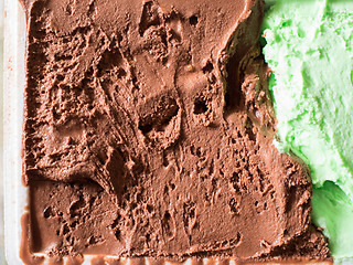 Image showing Chocolate and mint icecream