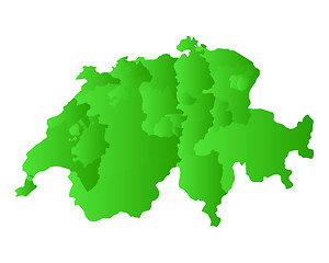 Image showing Map of Switzerland