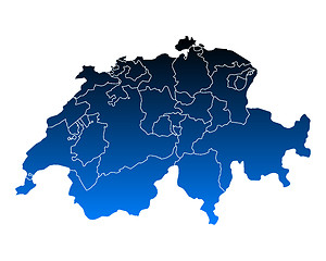 Image showing Map of Switzerland