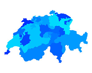 Image showing Map of Switzerland