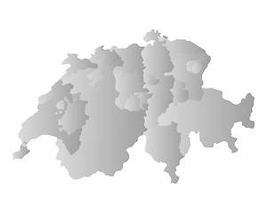 Image showing Map of Switzerland