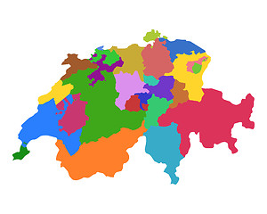 Image showing Map of Switzerland