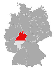 Image showing Map of Germany with flag of Hesse