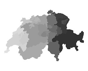 Image showing Map of Switzerland