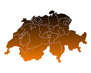 Image showing Map of Switzerland