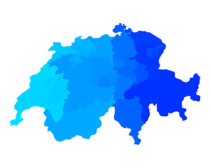 Image showing Map of Switzerland