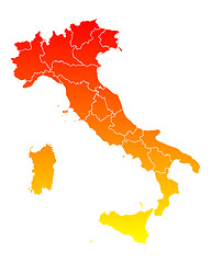 Image showing Map of Italy