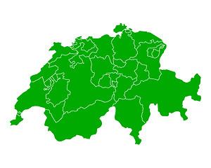 Image showing Map of Switzerland