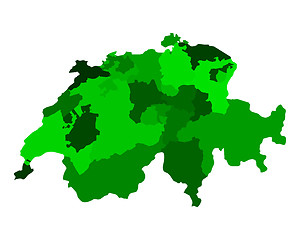 Image showing Map of Switzerland