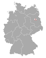 Image showing Map of Germany with flag of Berlin