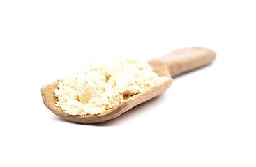 Image showing Lupin flour on wooden shovel