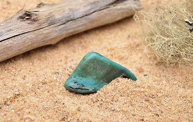 Image showing Turquoise on beach