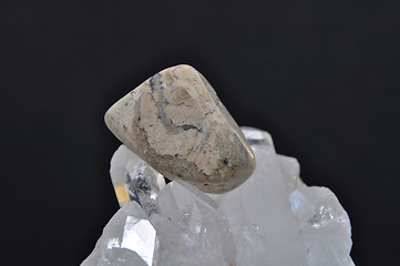 Image showing Jasper on rock crystal